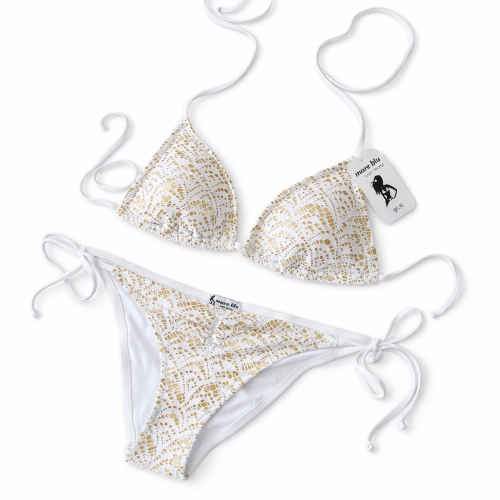 Mare Blu Saint Tropez White & Gold Bikini